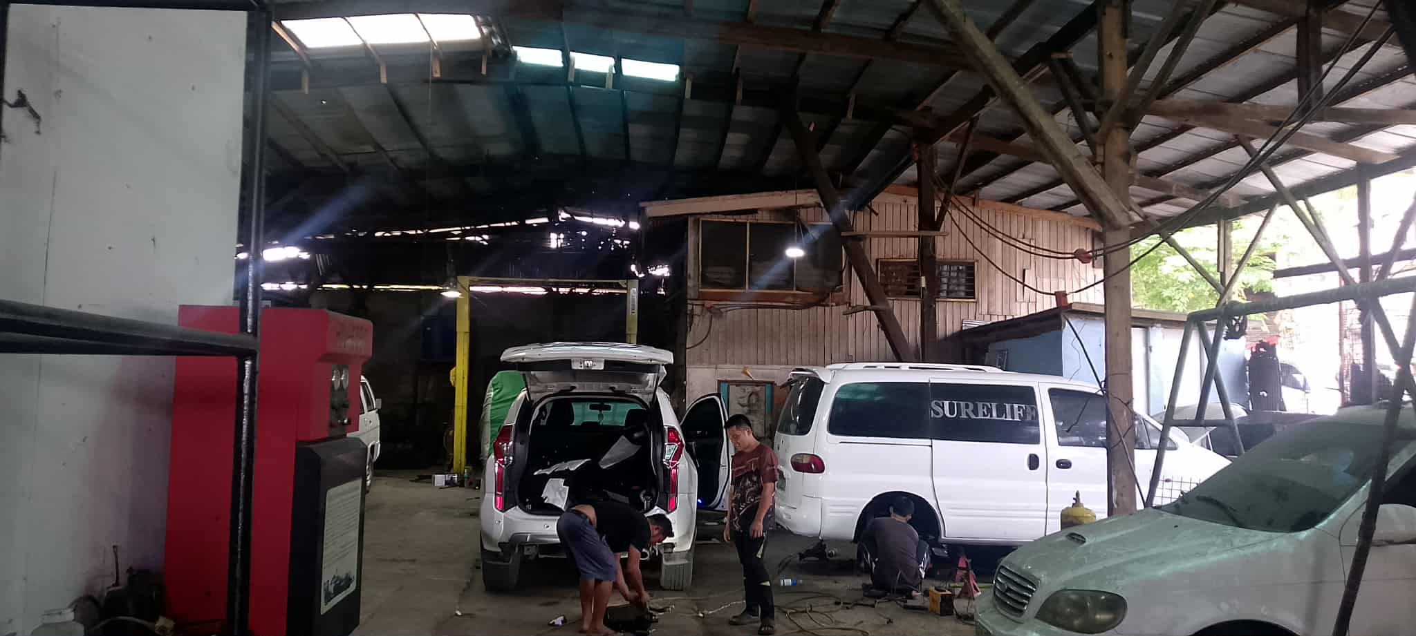 Professional garage tools and diagnostic equipment.